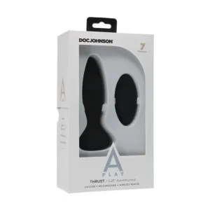 A-Play Thrust Adventurous Rechargeable Silicone Anal Plug with Remote Black