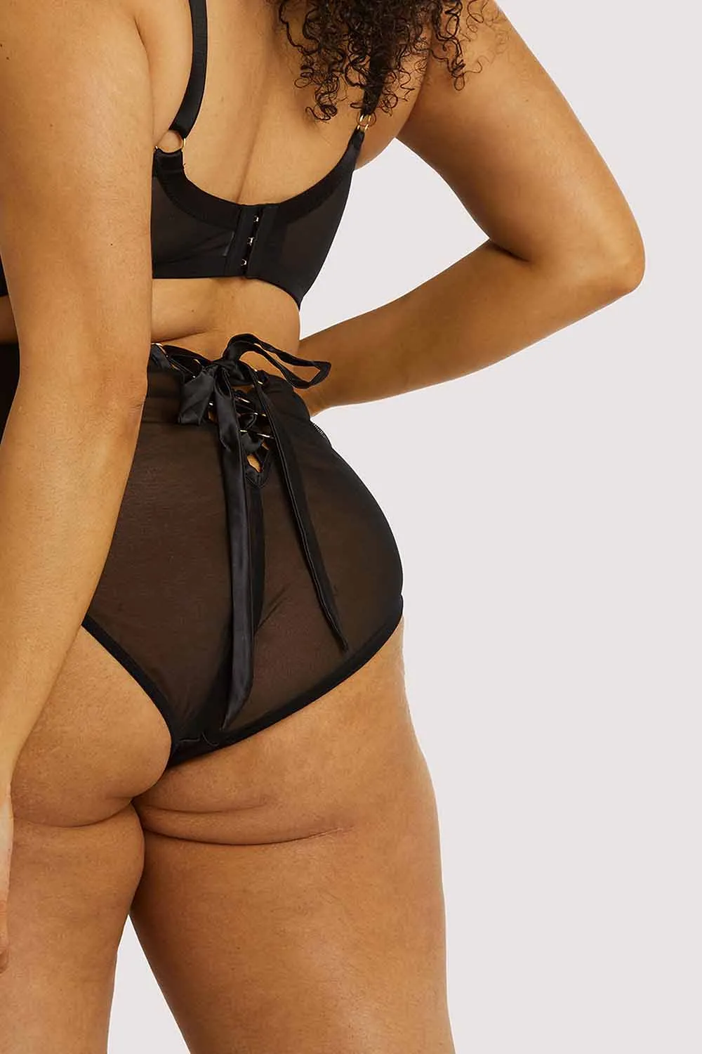 Aysha Black High Waisted Brief