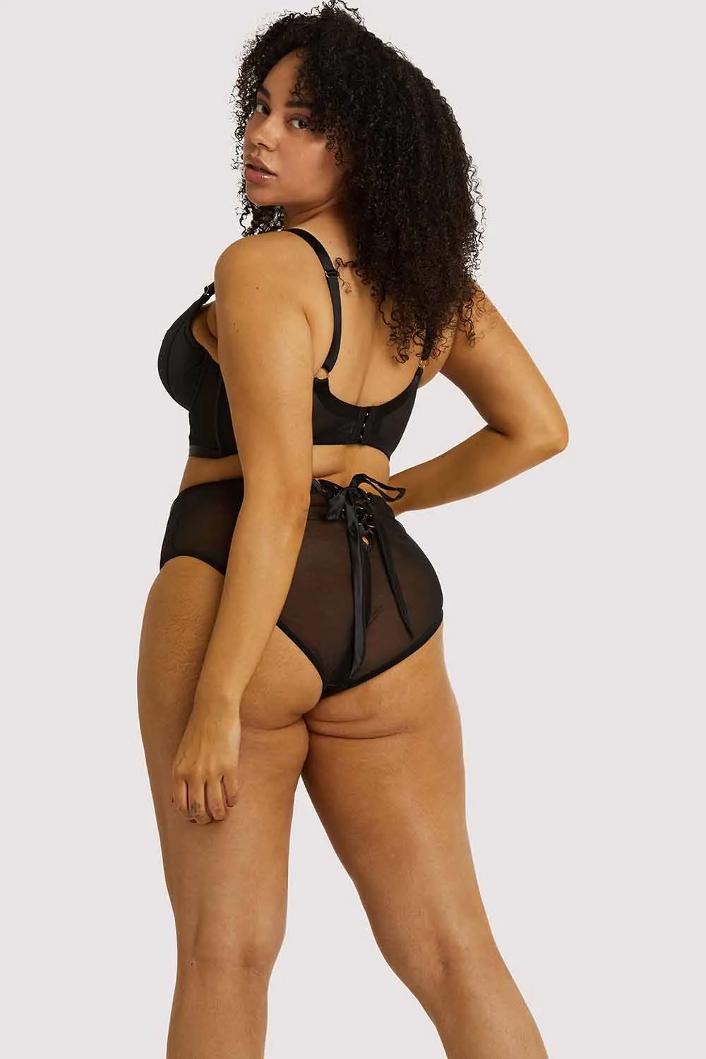 Aysha Black High Waisted Brief