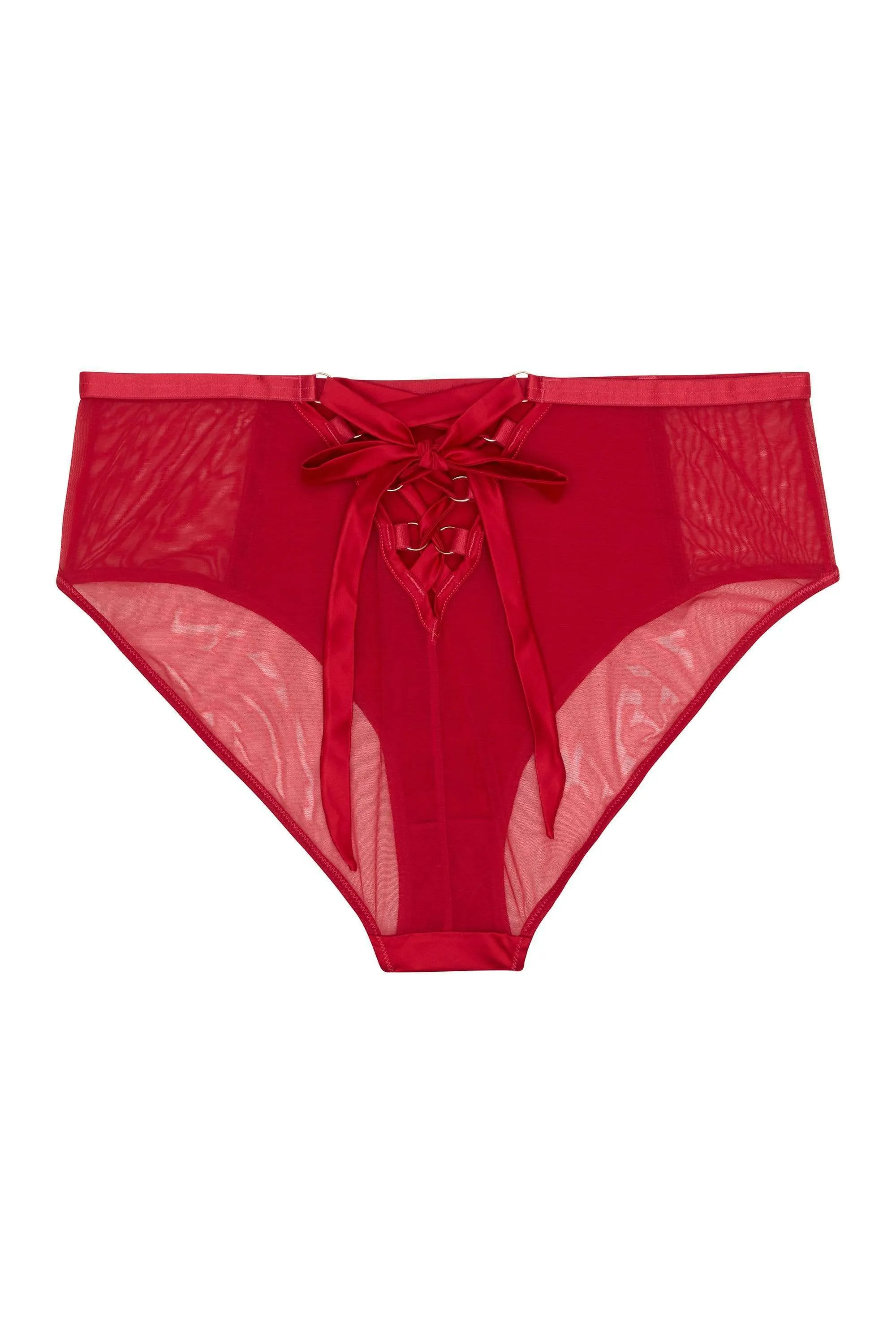 Aysha Red High Waisted Brief