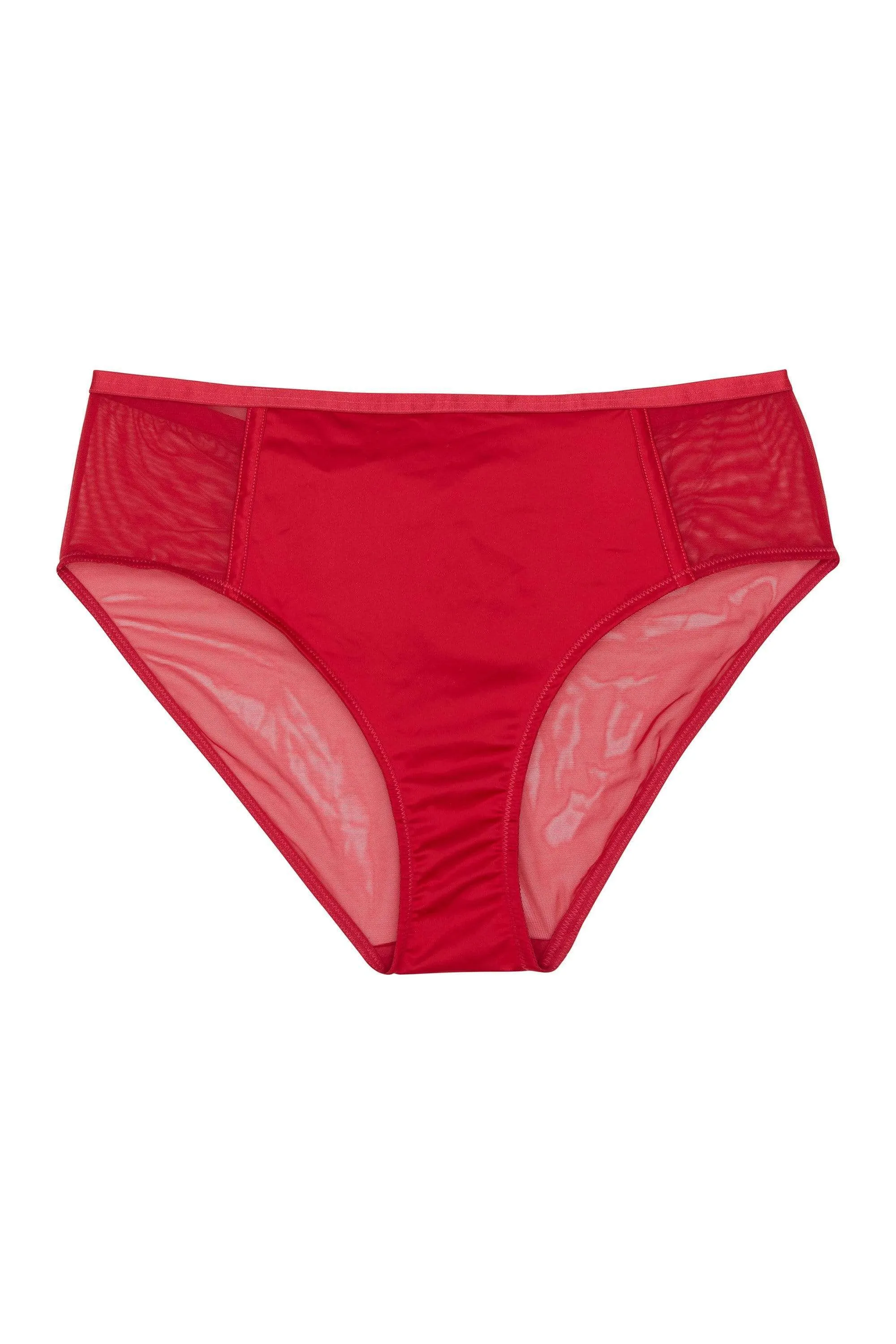Aysha Red High Waisted Brief