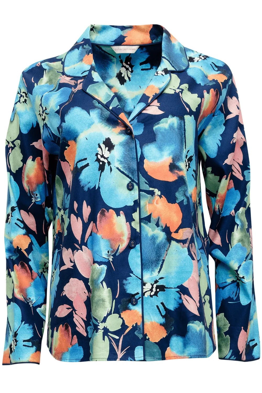 Bea Floral Print Long Sleeve Pyjama Top. Size UK 8