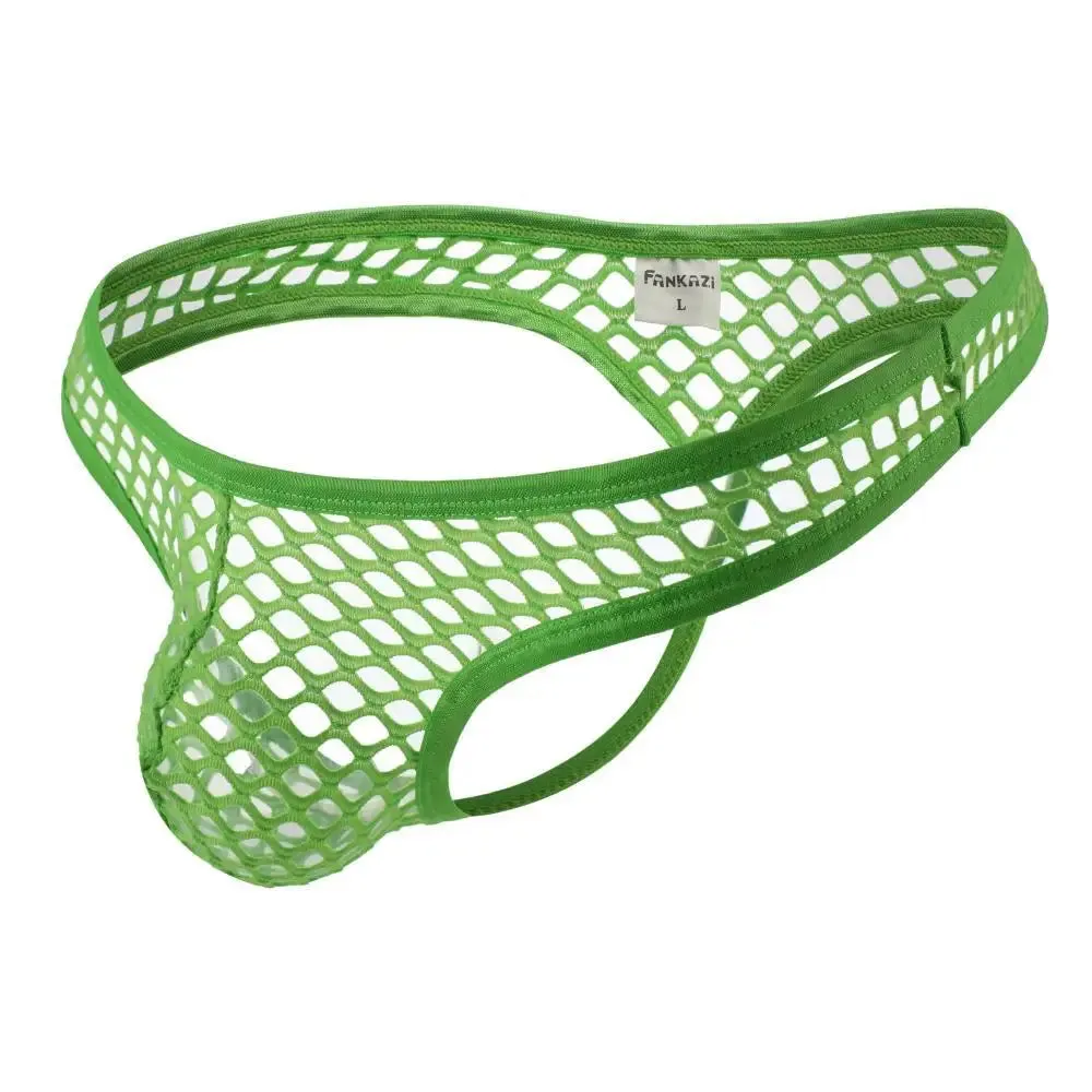 Big Mesh Underwear Men Sexy Thongs Transparent See Through Underpants G string Men T-back Panties Fishnet Gay Briefs for Man
