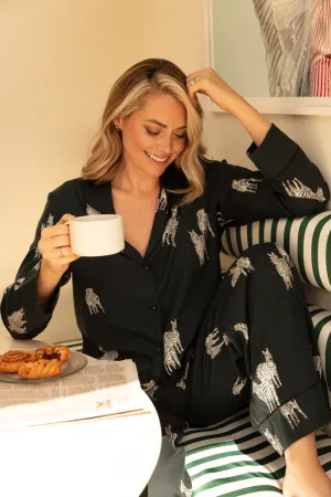 Blake Zebra Print Pyjama Top. Size UK 8