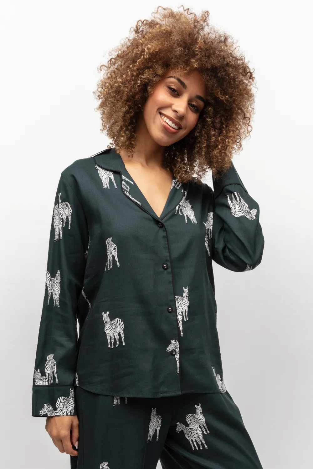 Blake Zebra Print Pyjama Top. Size UK 8
