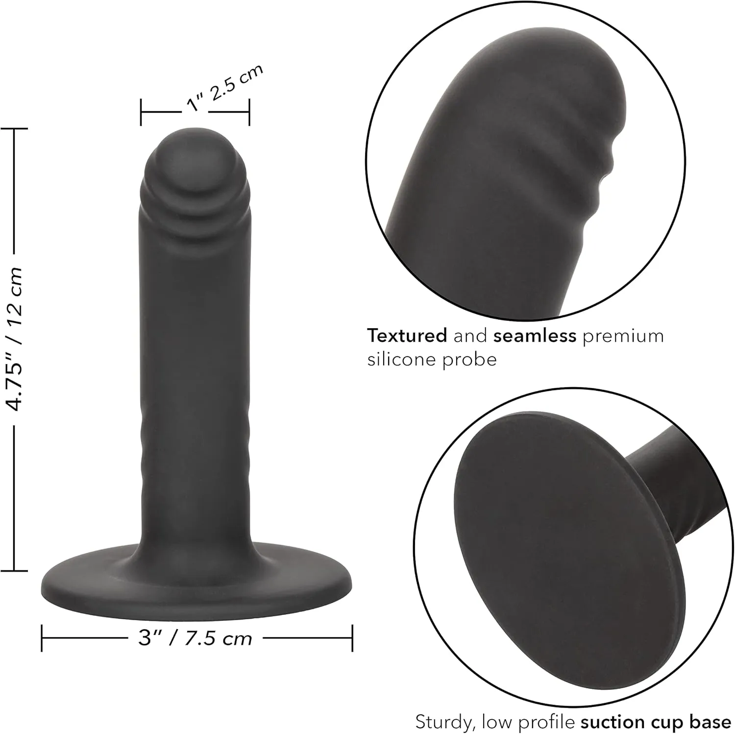 CalExotics Boundless 4.75/12cm Ridged Probe Dildo
