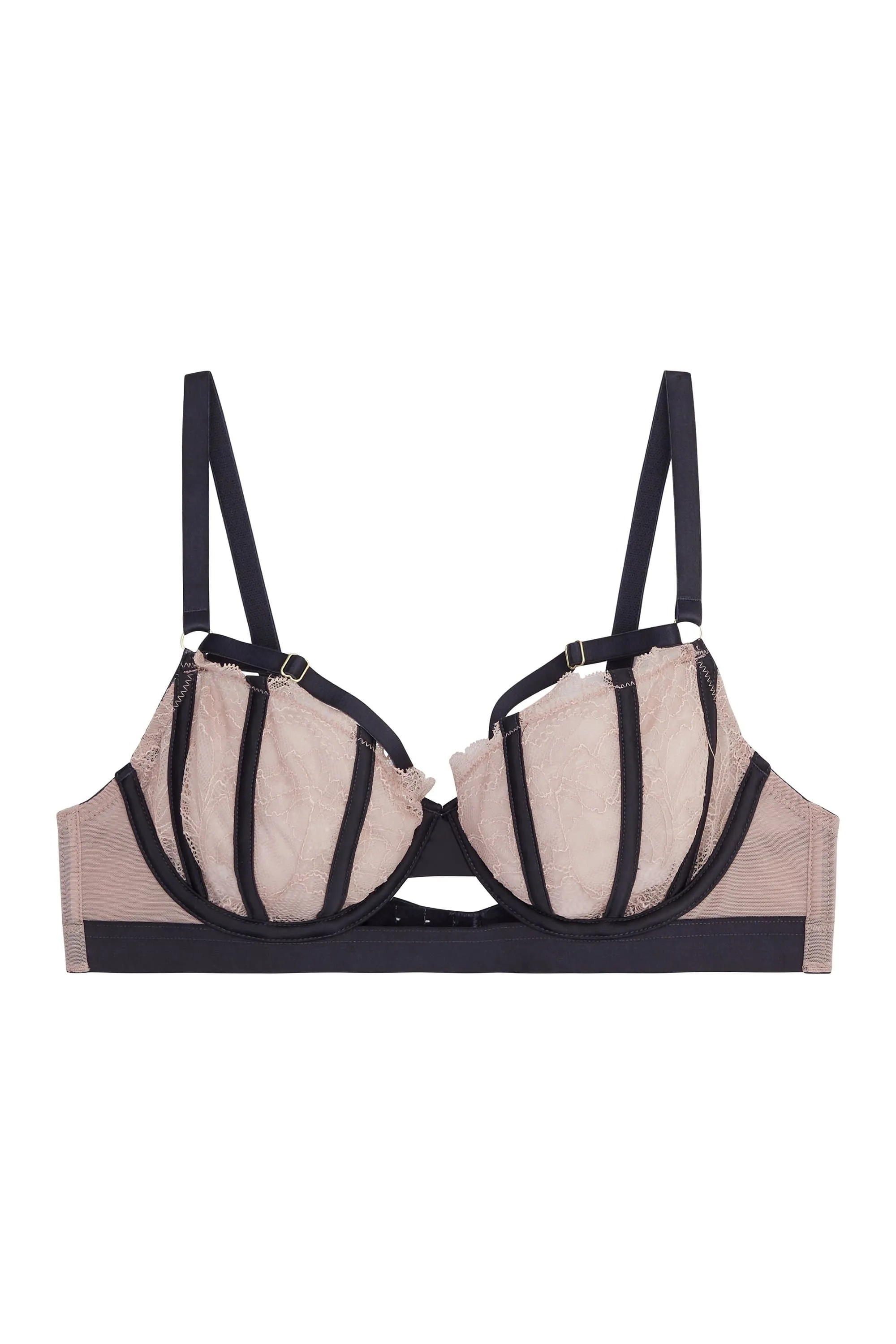 Celestina Satin Binding Lace Curve Bra