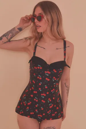 Collectif Cherry Love Skirted Swimsuit