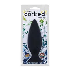 Corked Butt Plug  Medium - Charcoal