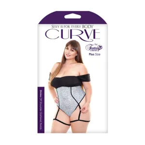 Divina Gartered Teddy- Sky Blue- 3X/4X
