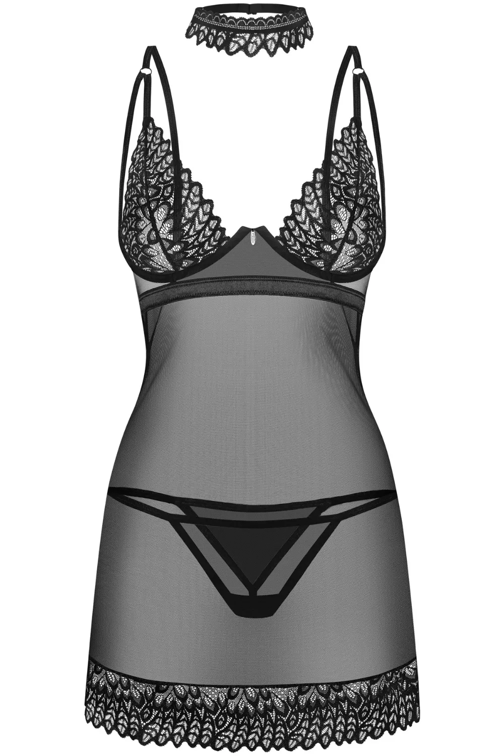 Donarella Choker. Chemise & Thong