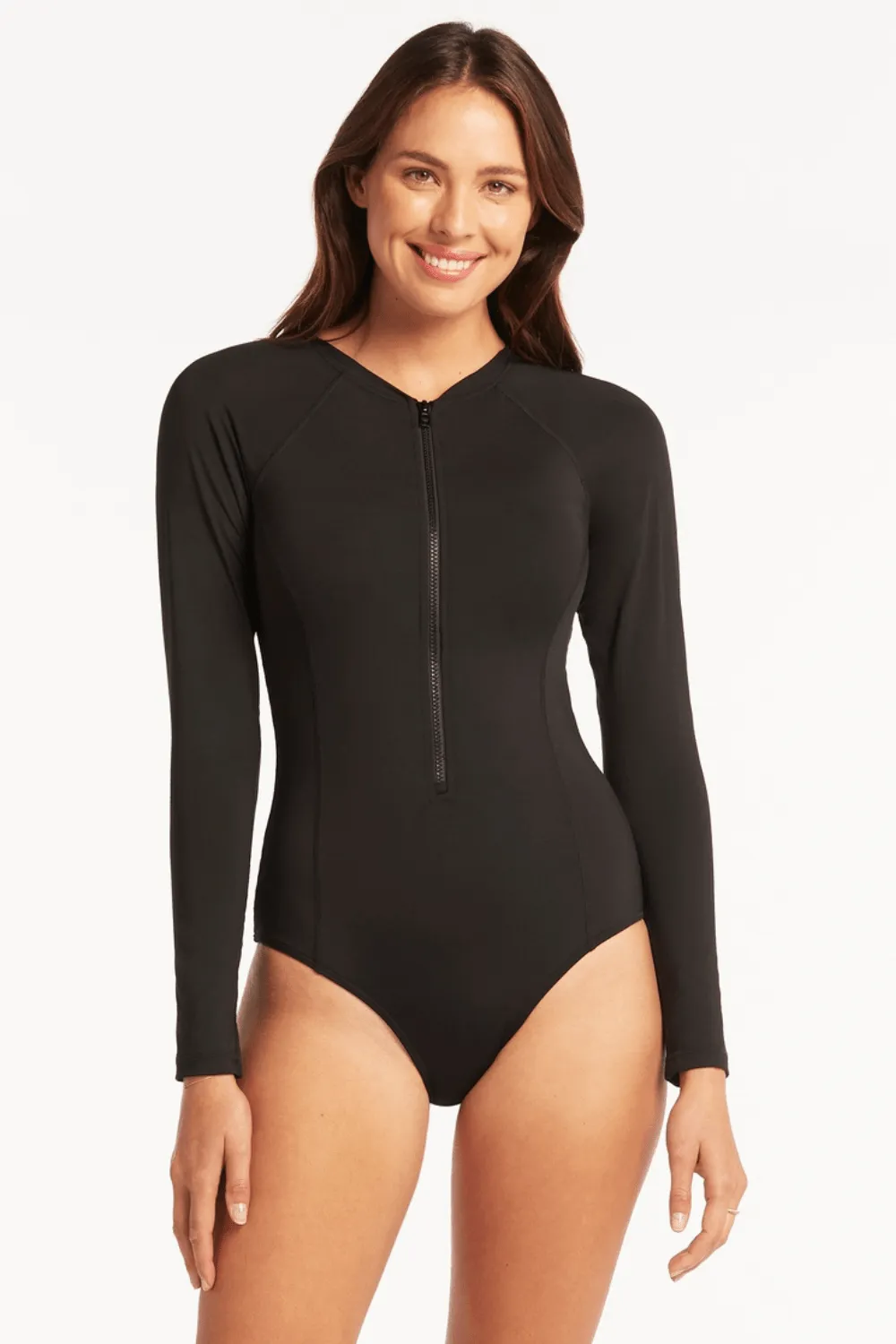 Eco Essentials Black Long Sleeved Swimsuit