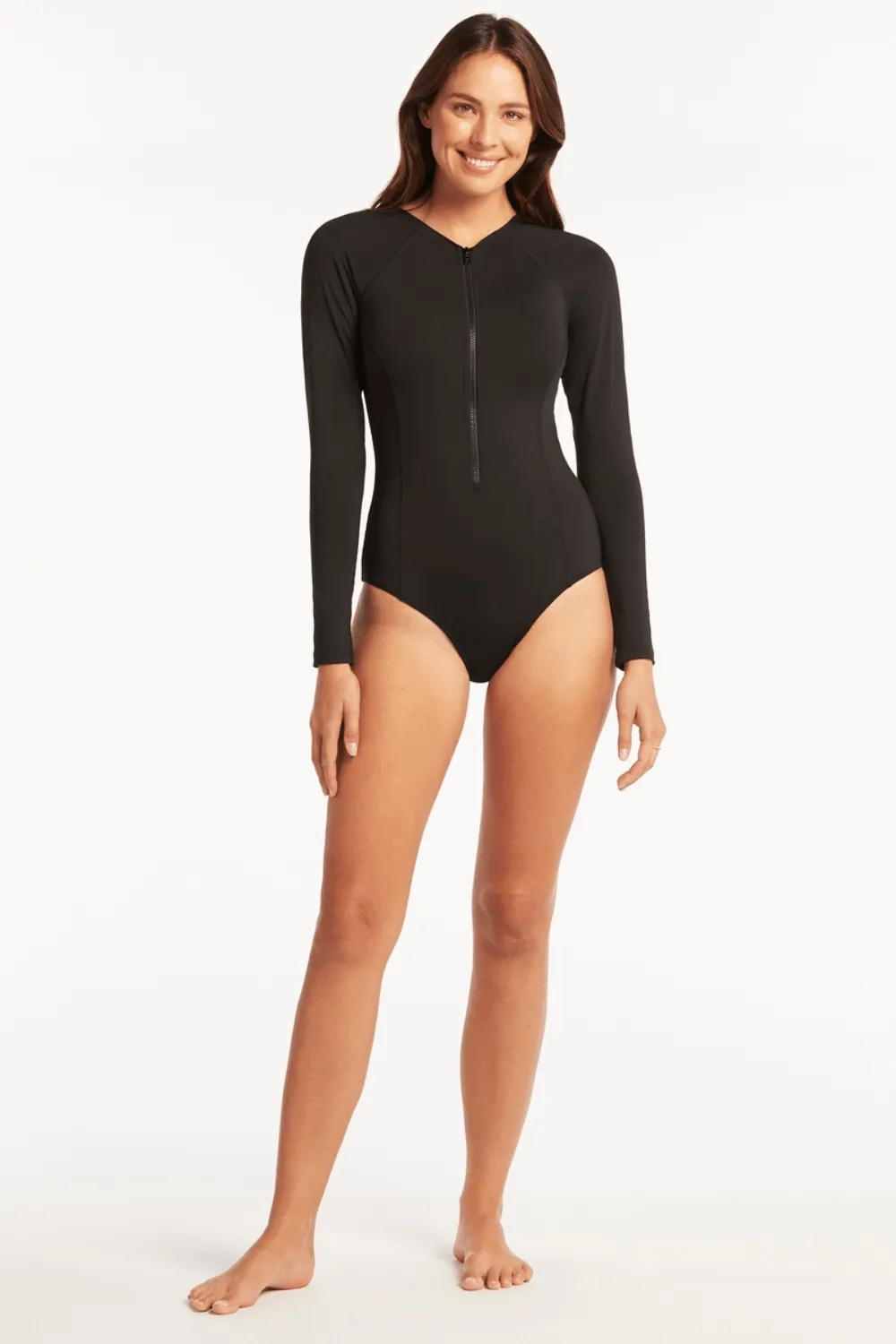 Eco Essentials Black Long Sleeved Swimsuit
