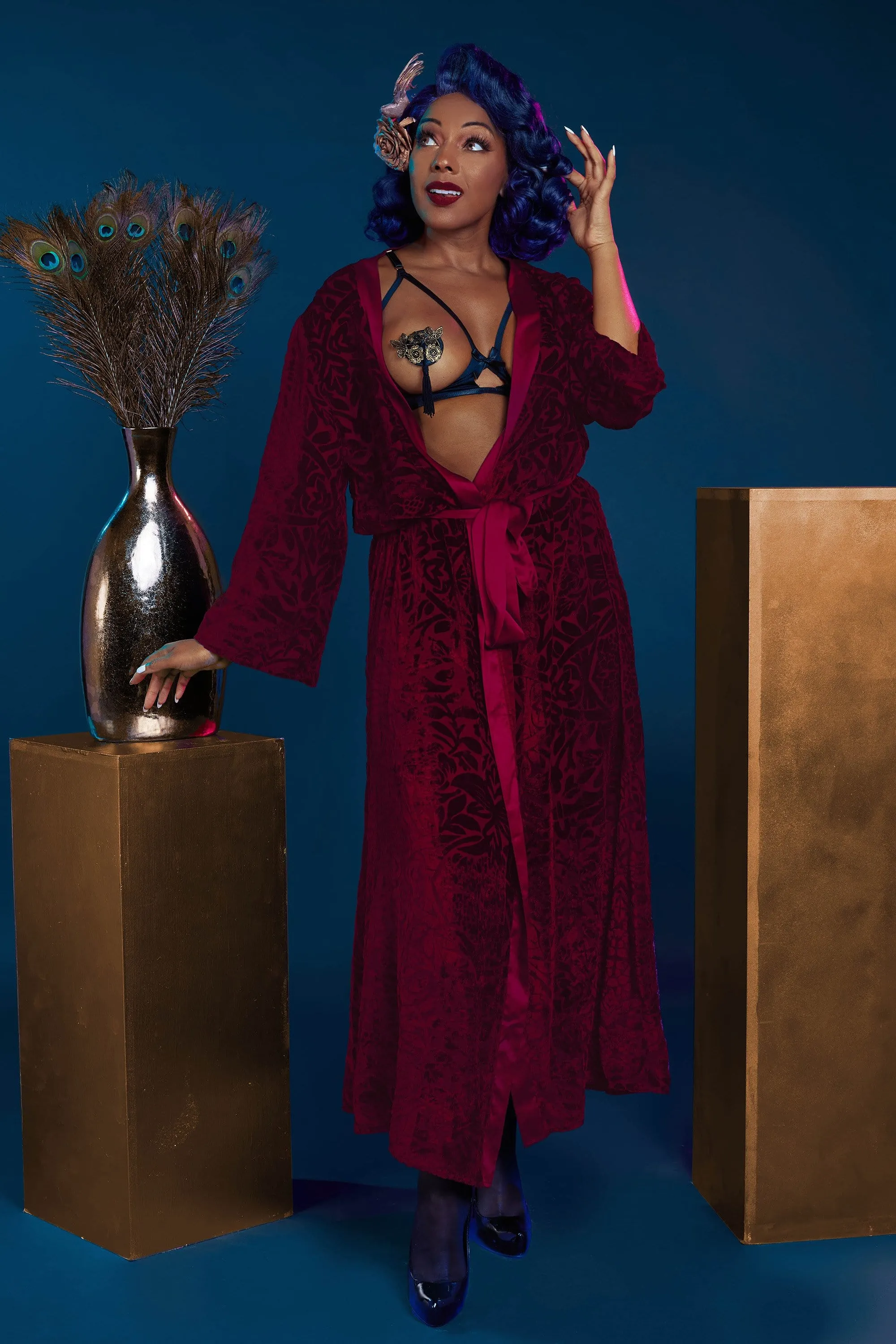 FFFB Wine Devore Gown
