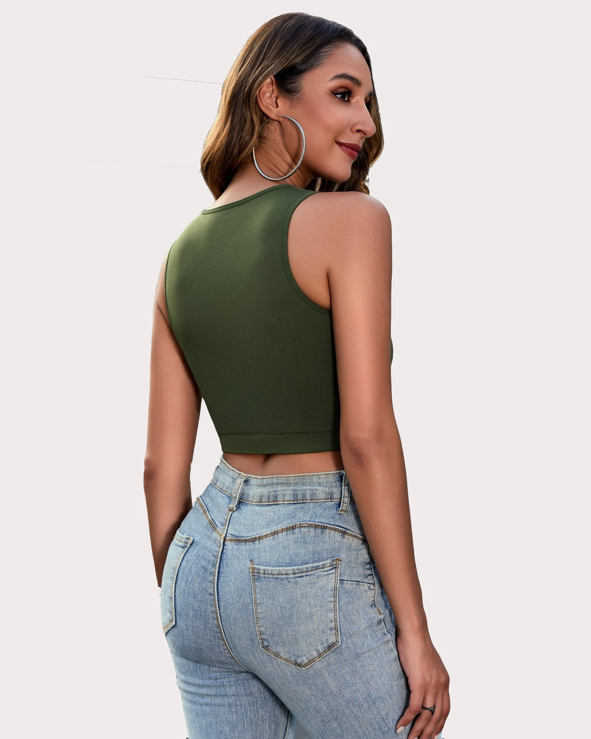 Fishnet Top Cut Out Crop Tank Top