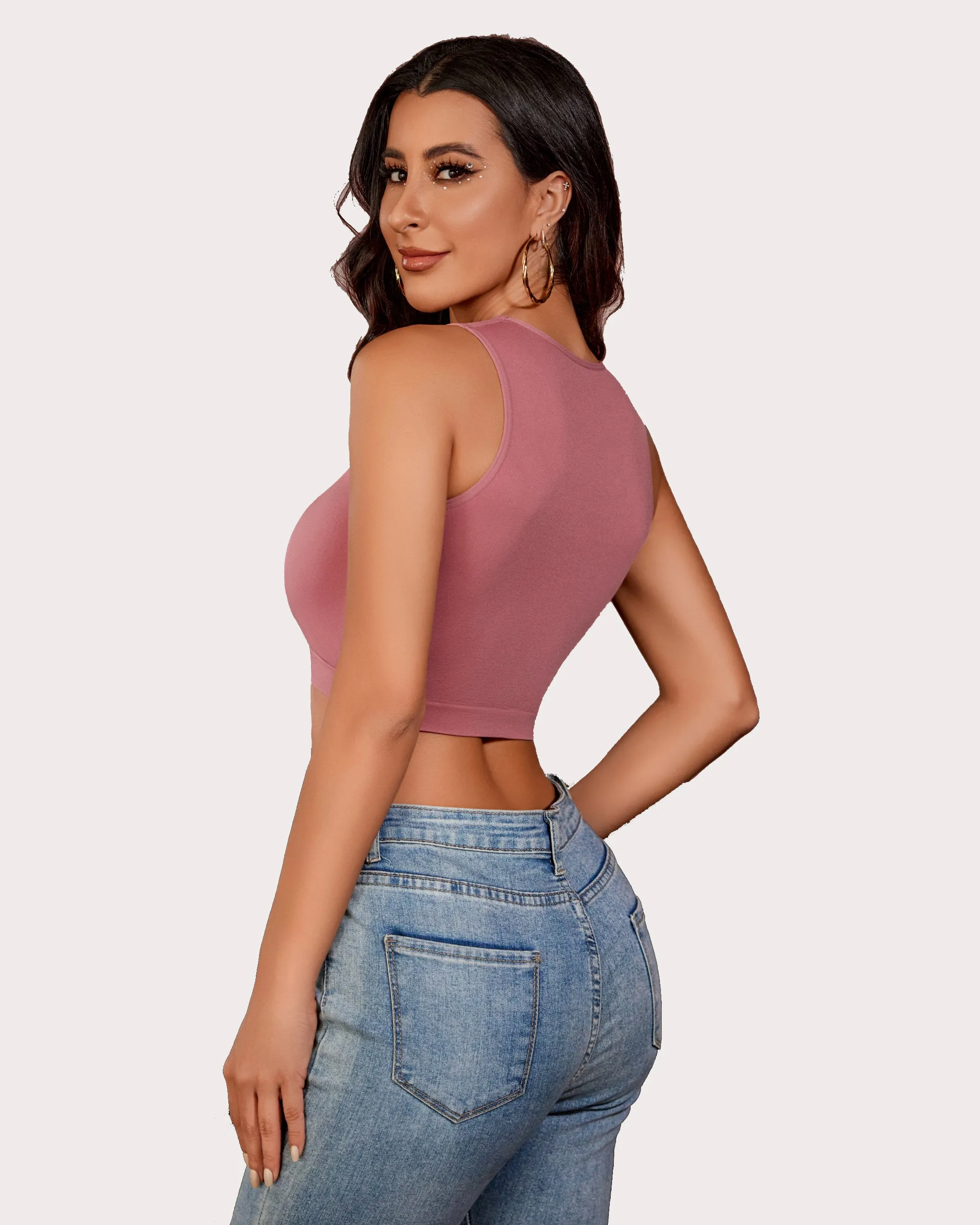 Fishnet Top Cut Out Crop Tank Top