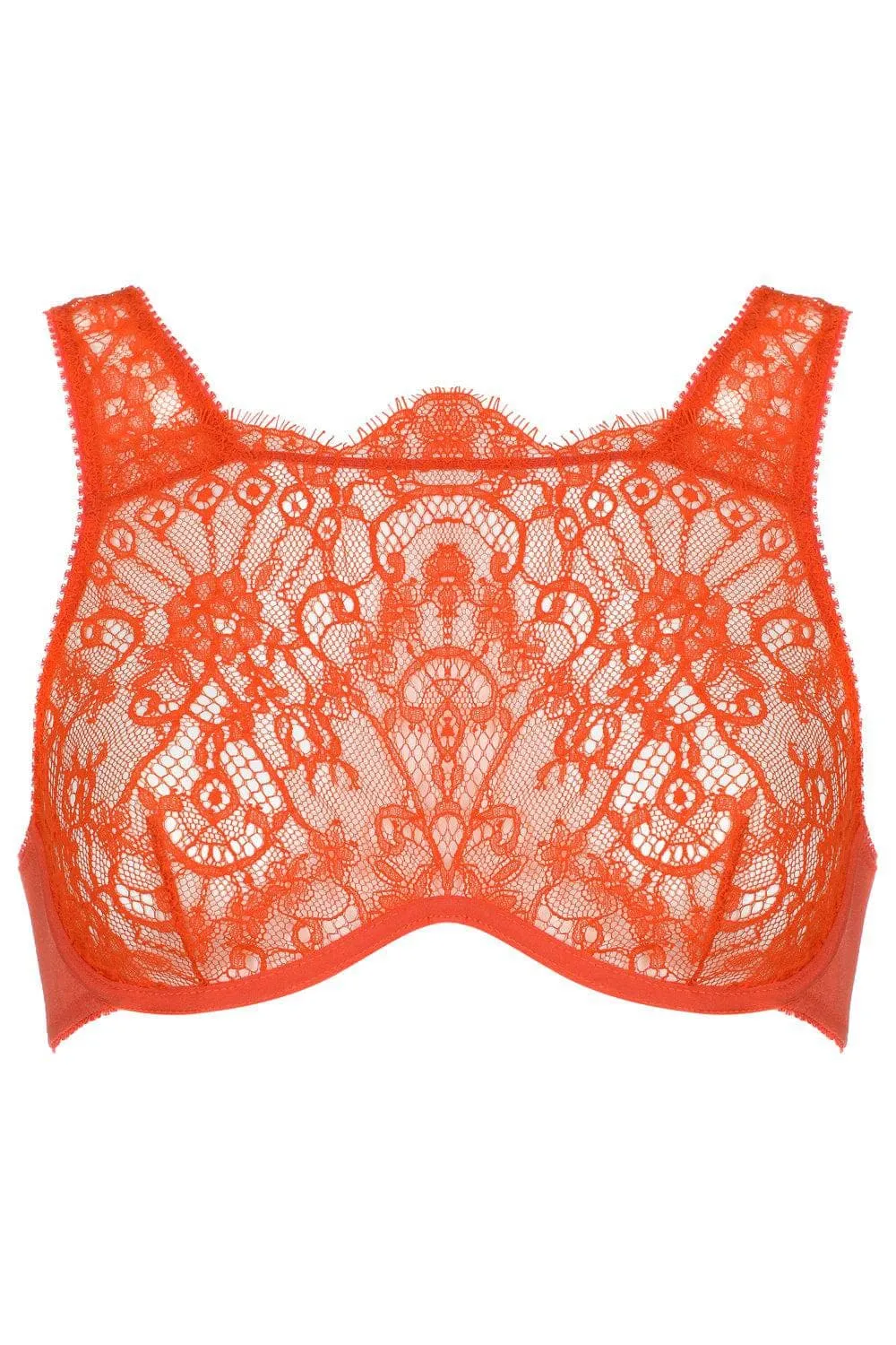 French Connection Bright Red Lace Fashion Bra (B-C sizing)