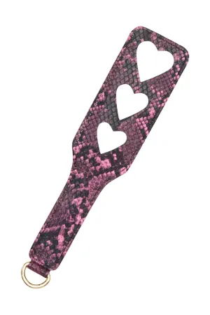 Heart Spanking Paddle Purple Snake