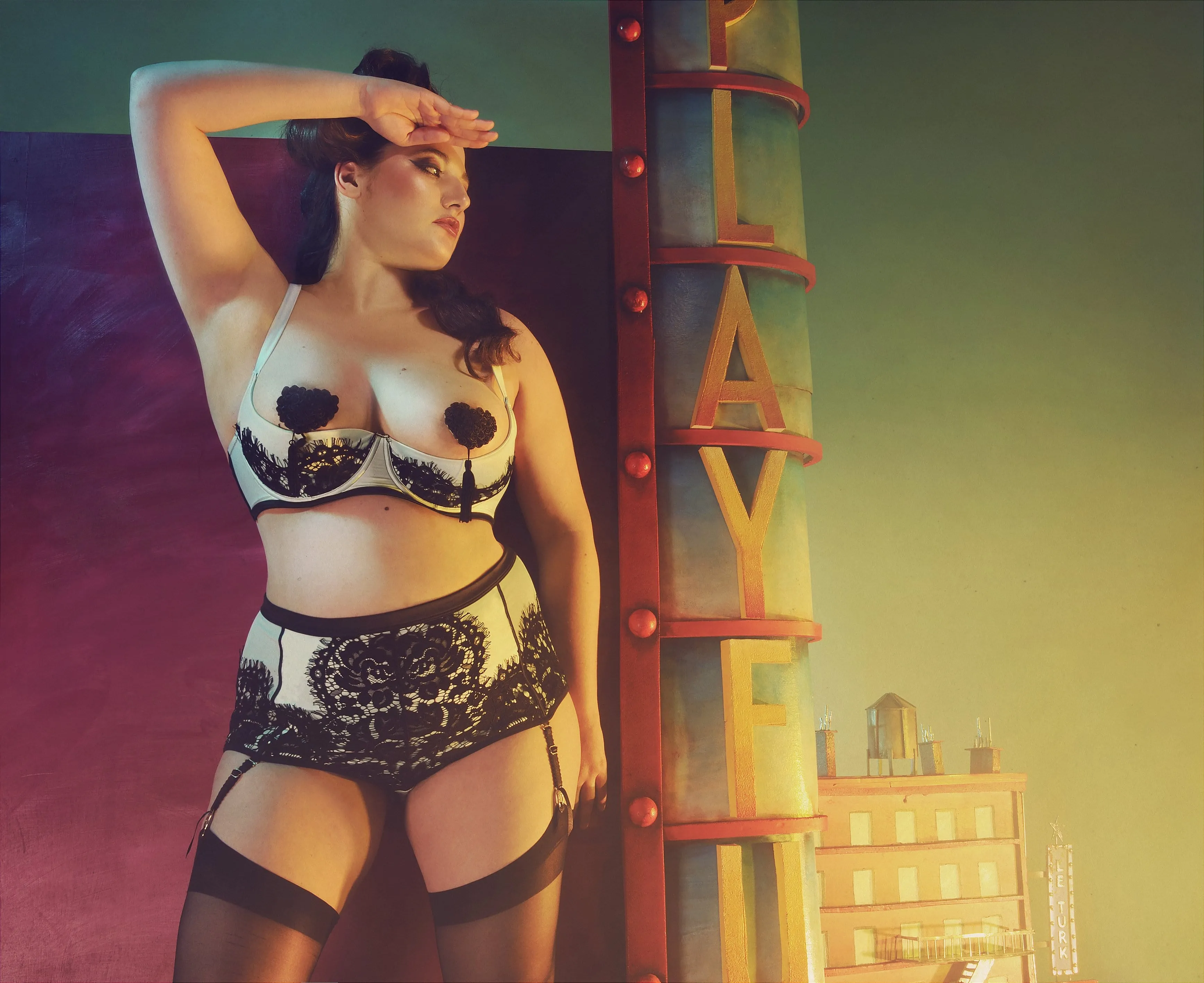 Hedy Mint Curve Lace Quarter Cup Bra