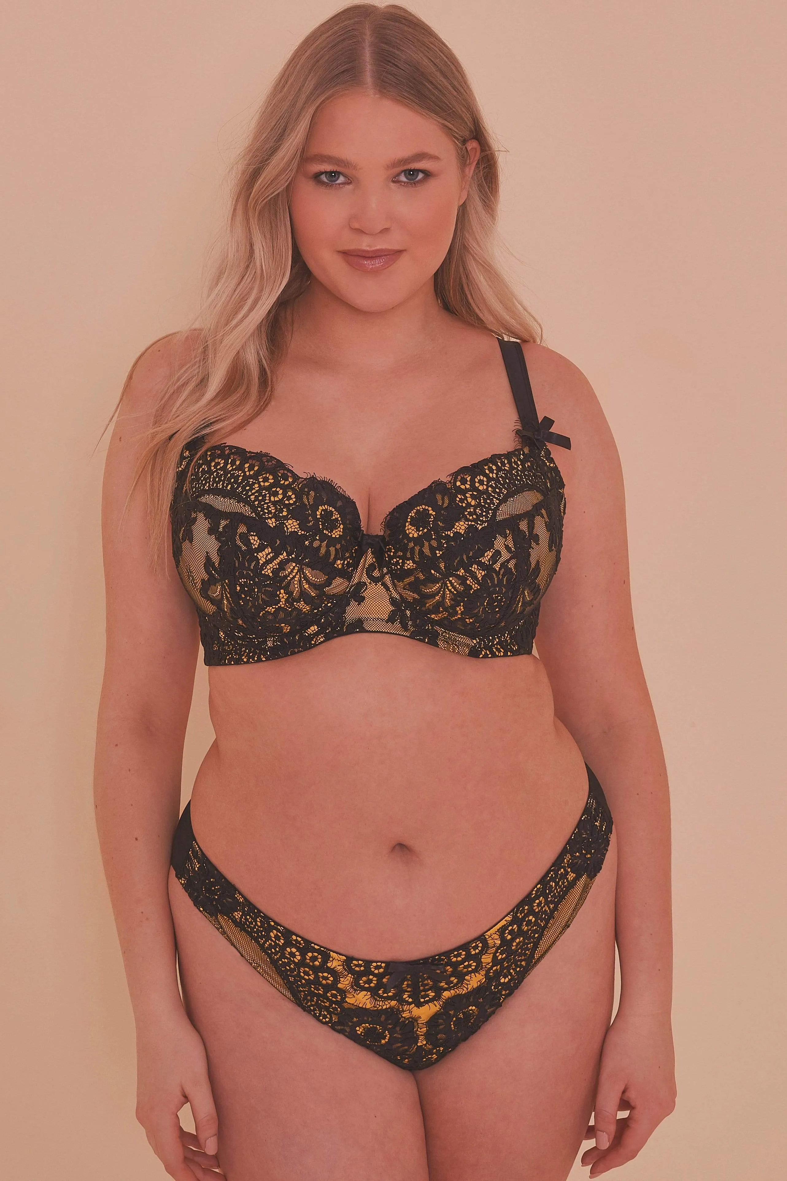 Jaquelina Mustard Contrast Brazilian Brief