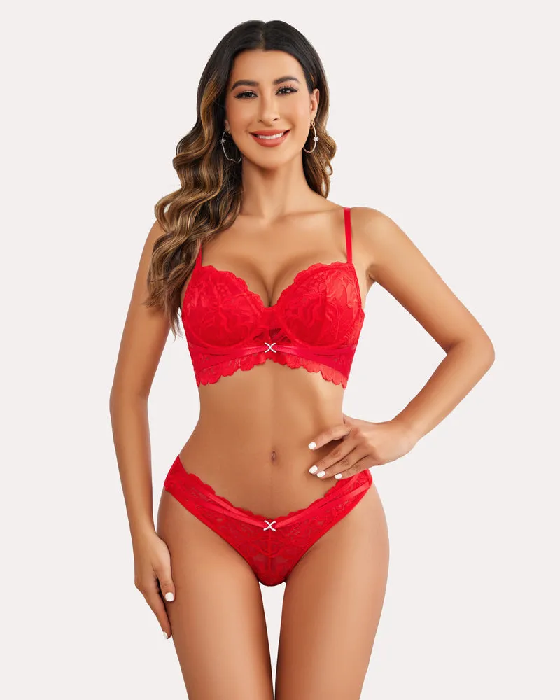 Lace Push Up Bra and Panty Set (DE Only)