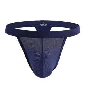 Men's Mesh Breathable Thongs Sexy Underwear T-Back Briefs G-String U Pouch Men Lingerie Panties Tangas Underpants