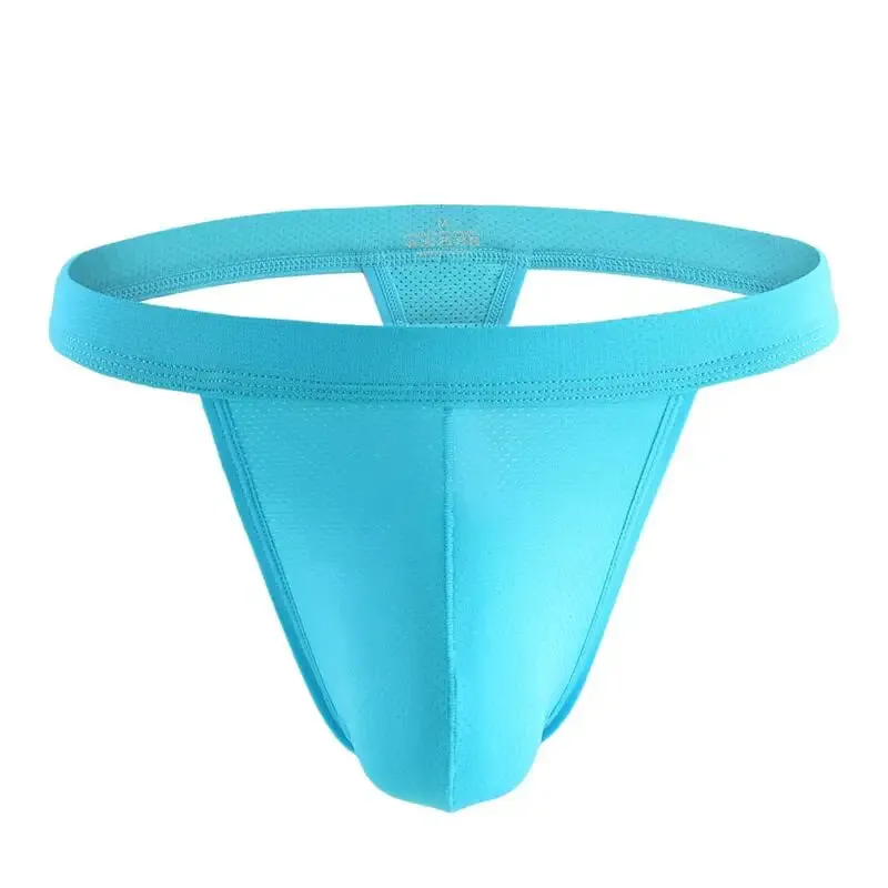 Men's Mesh Breathable Thongs Sexy Underwear T-Back Briefs G-String U Pouch Men Lingerie Panties Tangas Underpants