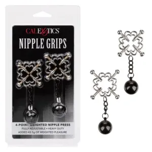 Nipple Grips 4-Point Weighted Nipple Press - Silver