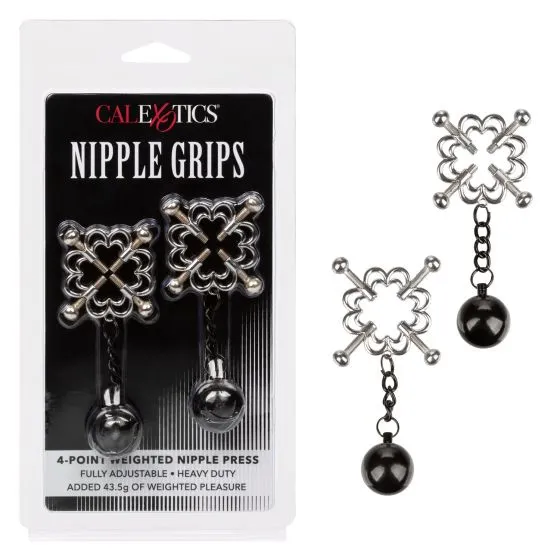 Nipple Grips 4-Point Weighted Nipple Press - Silver