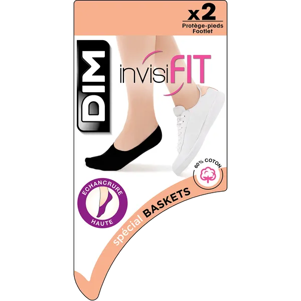 Pack of  2 white trainer foot protectors for InvisiFit 107D odour resistant trainers