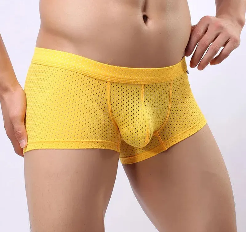 #PB Men Underwear Mesh Breathable Boxer Shorts