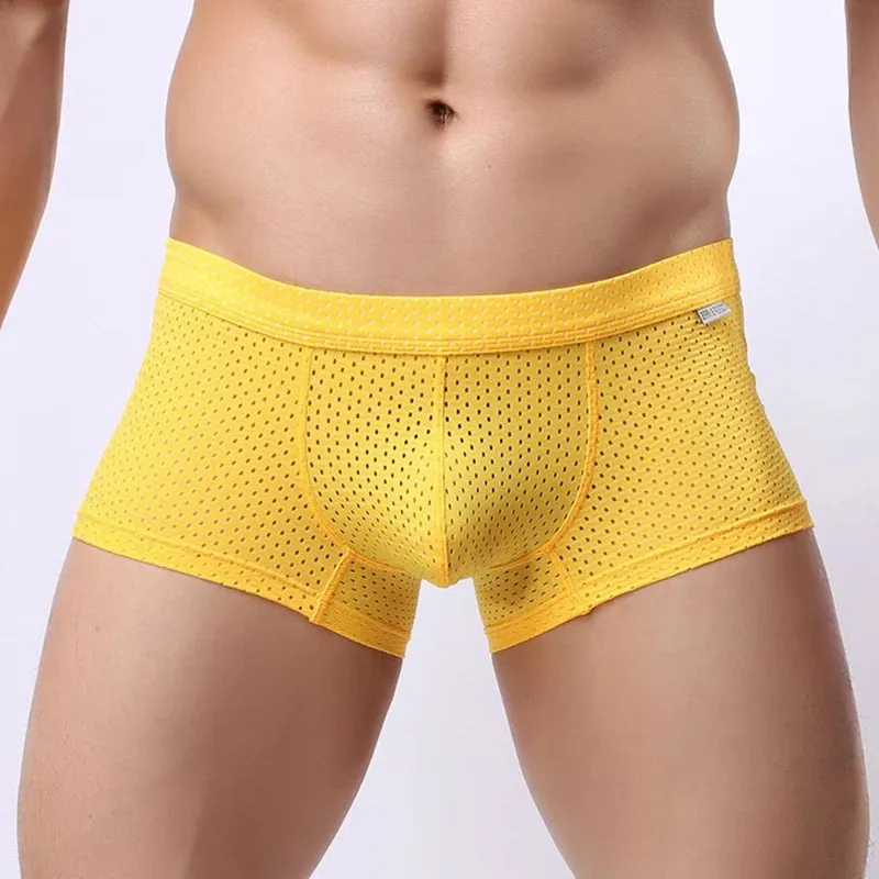 #PB Men Underwear Mesh Breathable Boxer Shorts