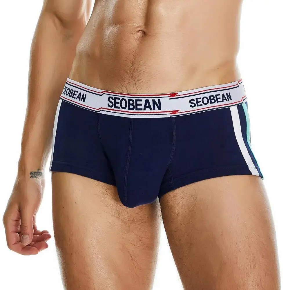 #PB Men's Boxers Briefs Breathable Cotton Underwear