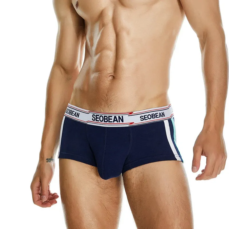 #PB Men's Boxers Briefs Breathable Cotton Underwear