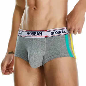 #PB Men's Boxers Briefs Breathable Cotton Underwear