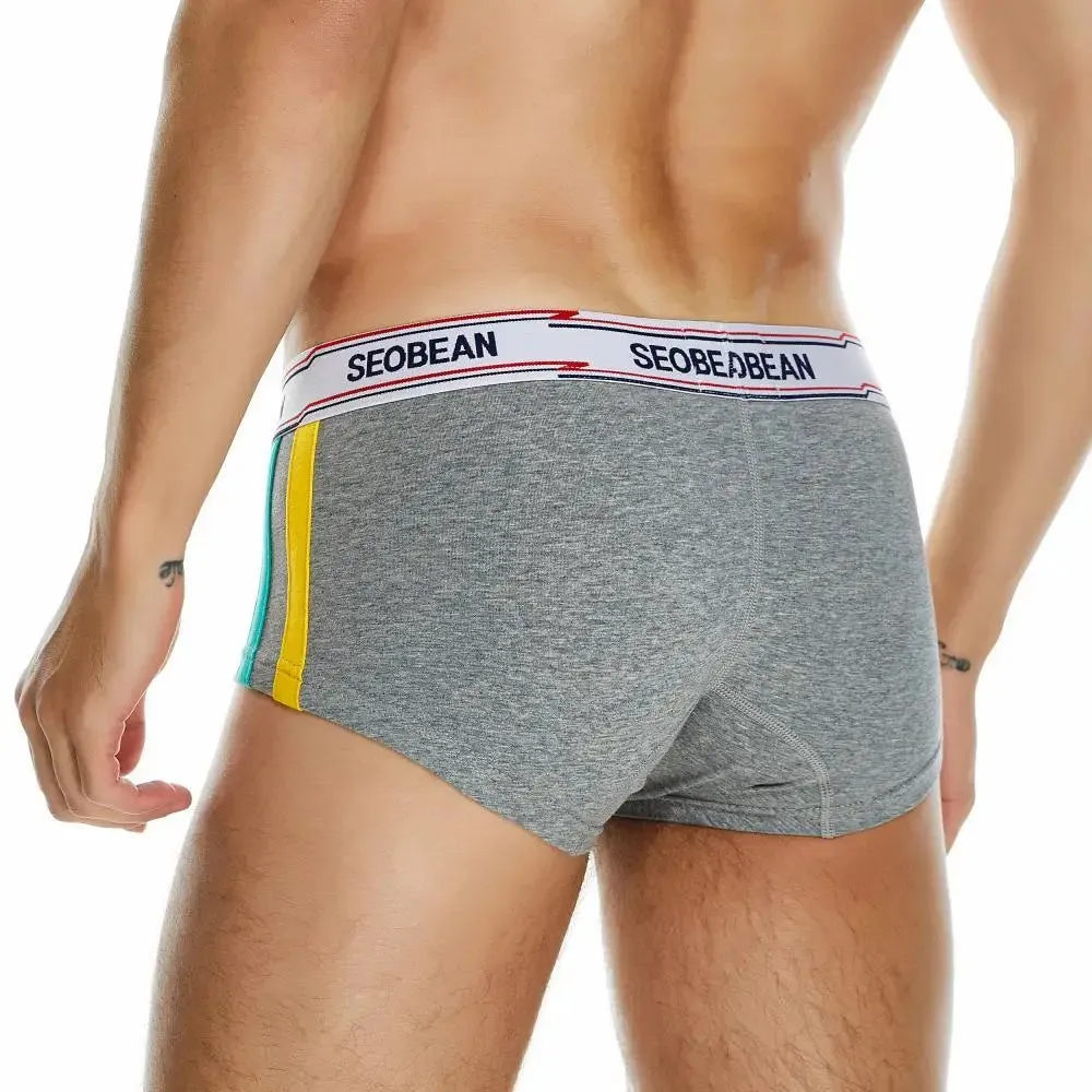 #PB Men's Boxers Briefs Breathable Cotton Underwear