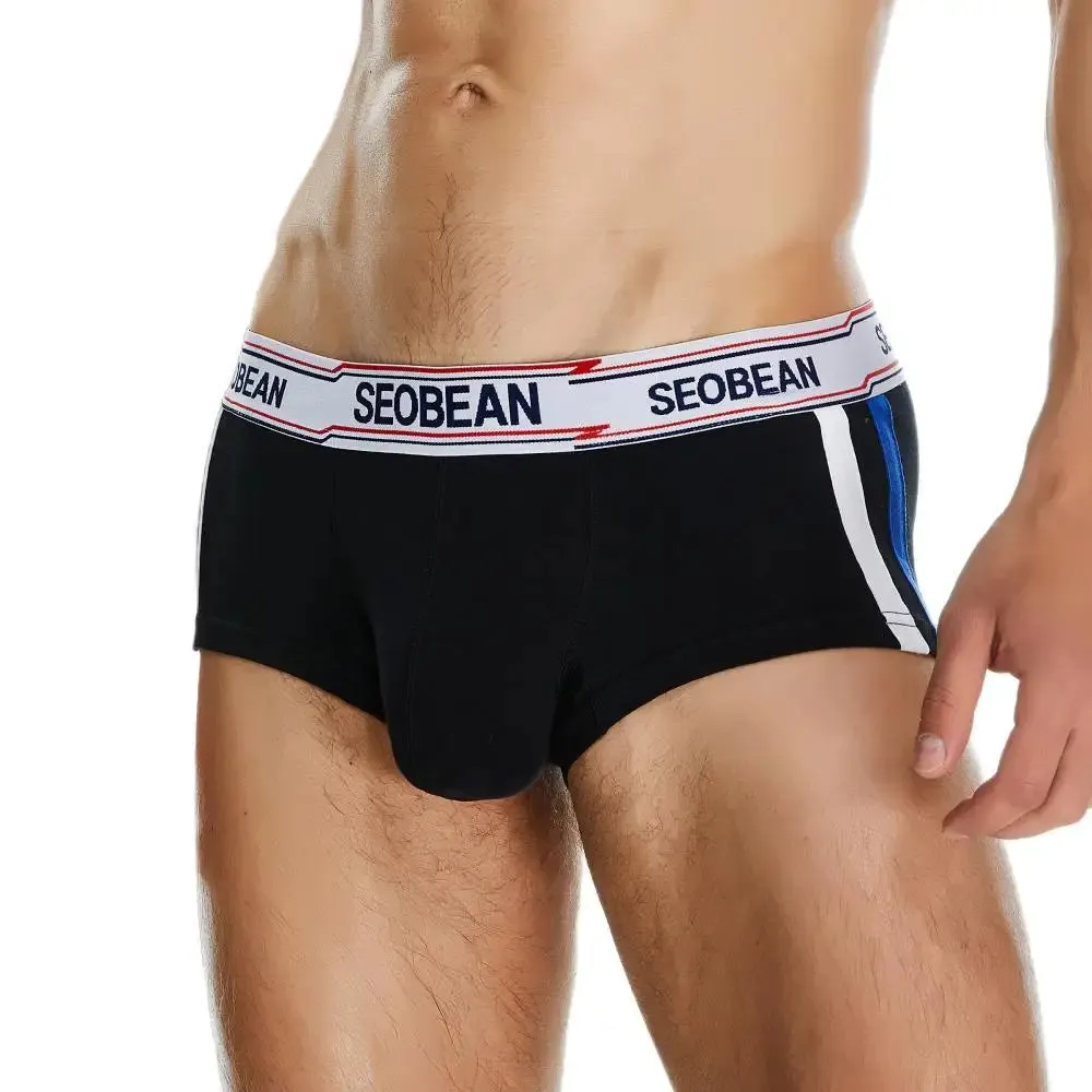 #PB Men's Boxers Briefs Breathable Cotton Underwear