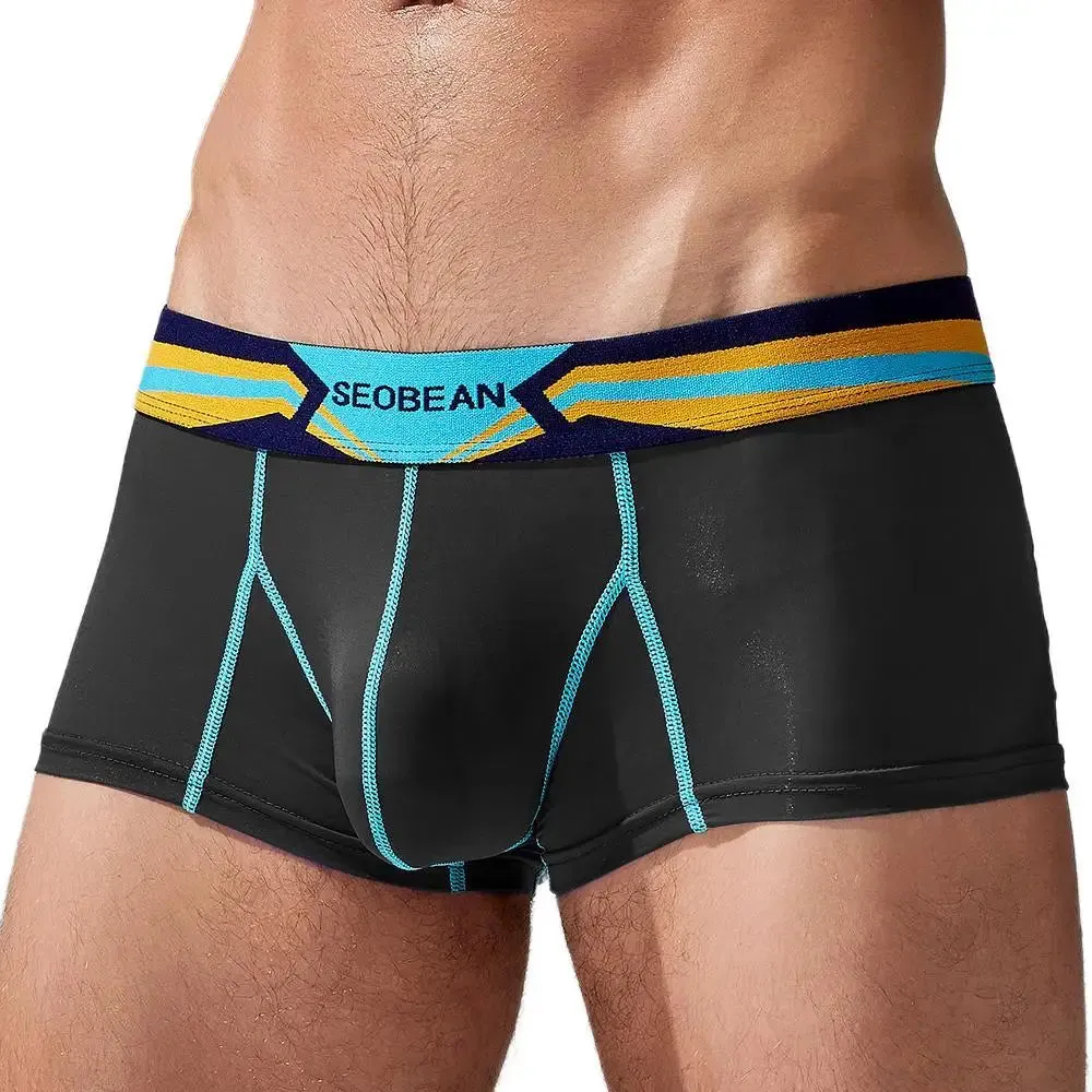 #PB Mens Boxers Ice Silk Breathable Underpants