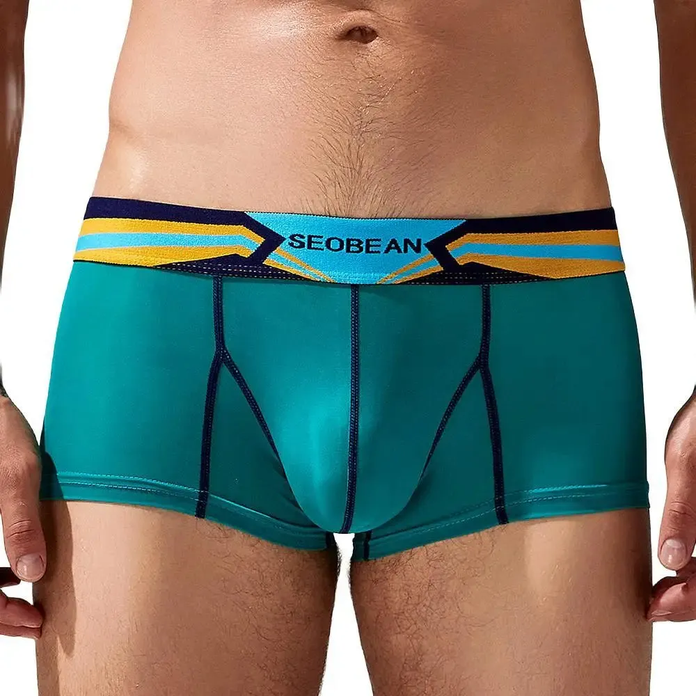 #PB Mens Boxers Ice Silk Breathable Underpants