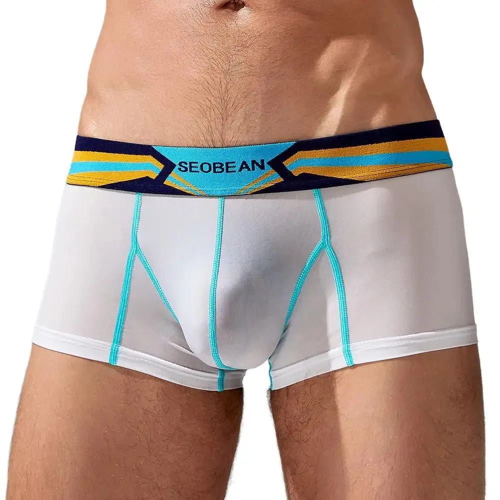 #PB Mens Boxers Ice Silk Breathable Underpants
