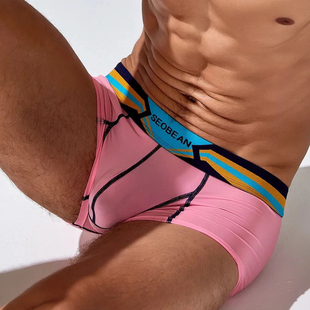 #PB Mens Boxers Ice Silk Breathable Underpants