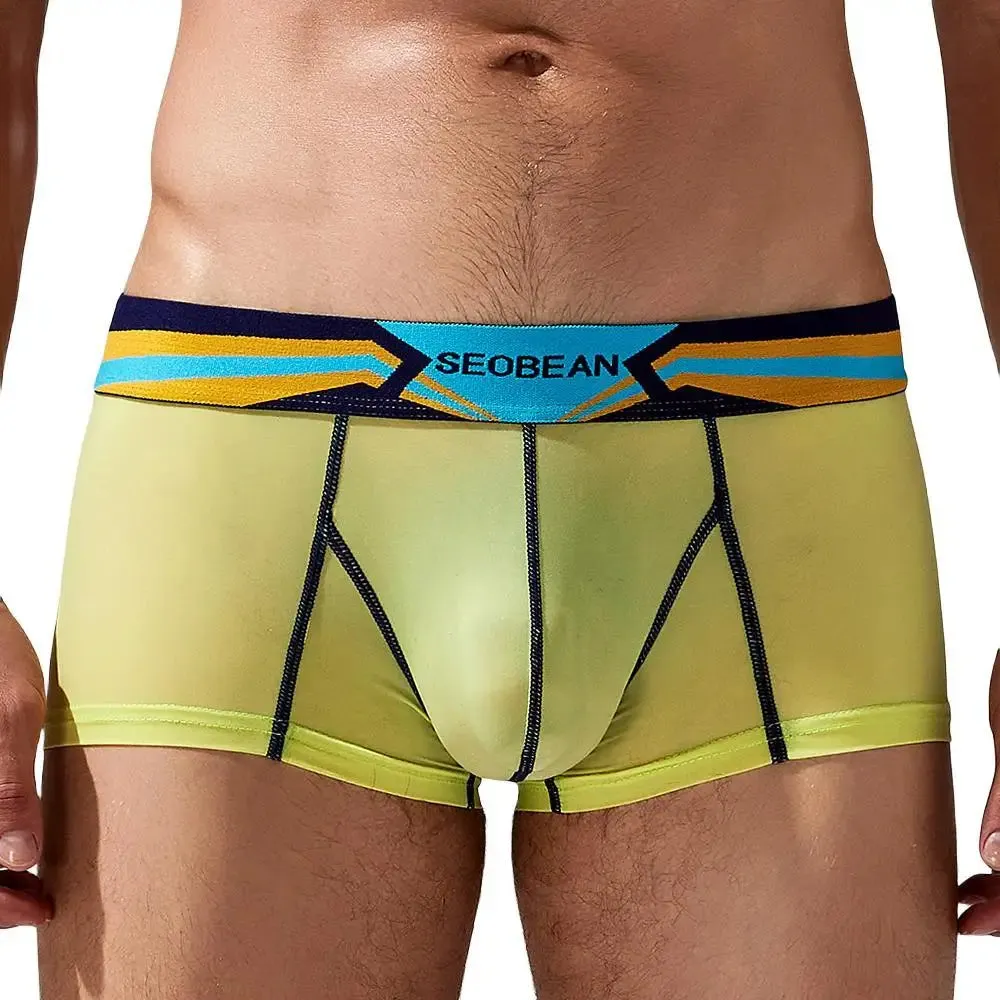 #PB Mens Boxers Ice Silk Breathable Underpants