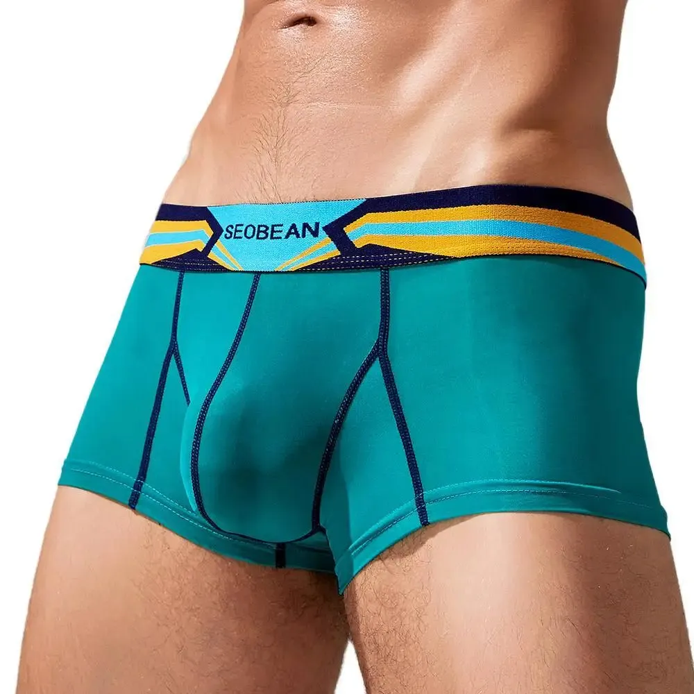 #PB Mens Boxers Ice Silk Breathable Underpants
