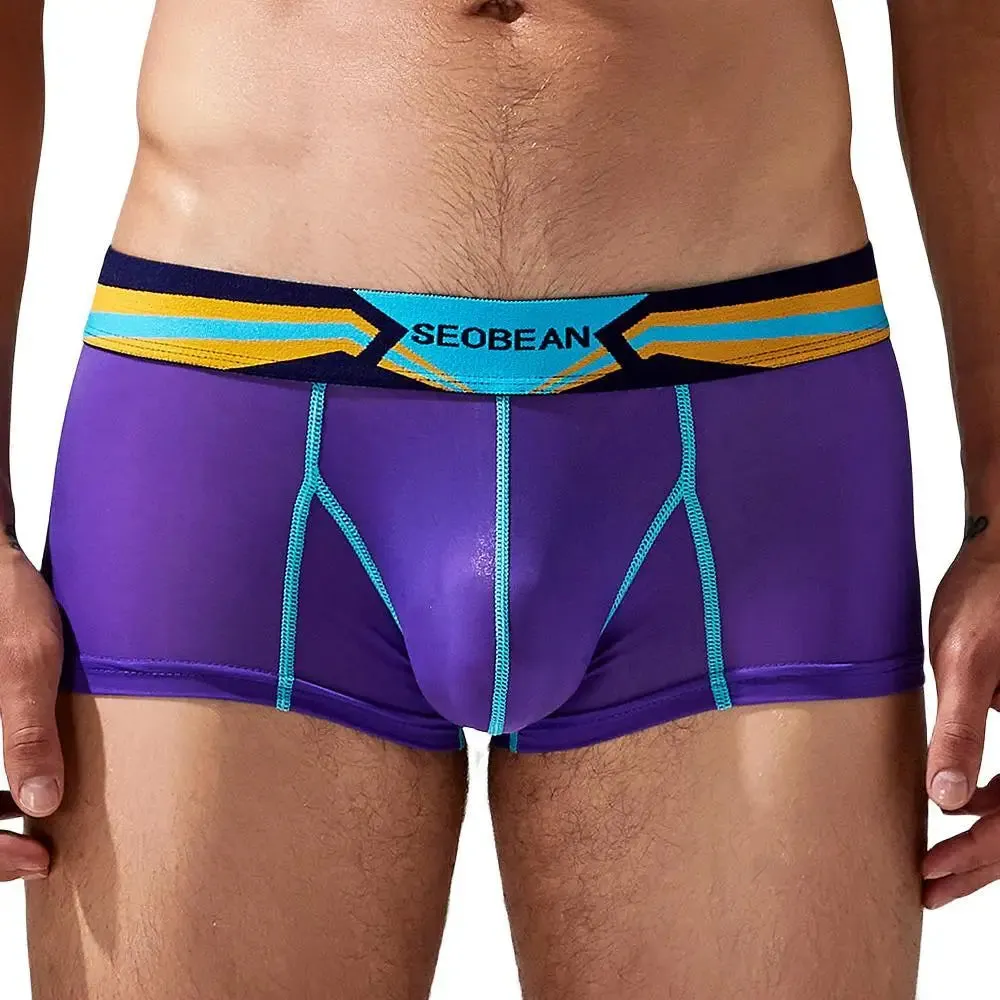 #PB Mens Boxers Ice Silk Breathable Underpants