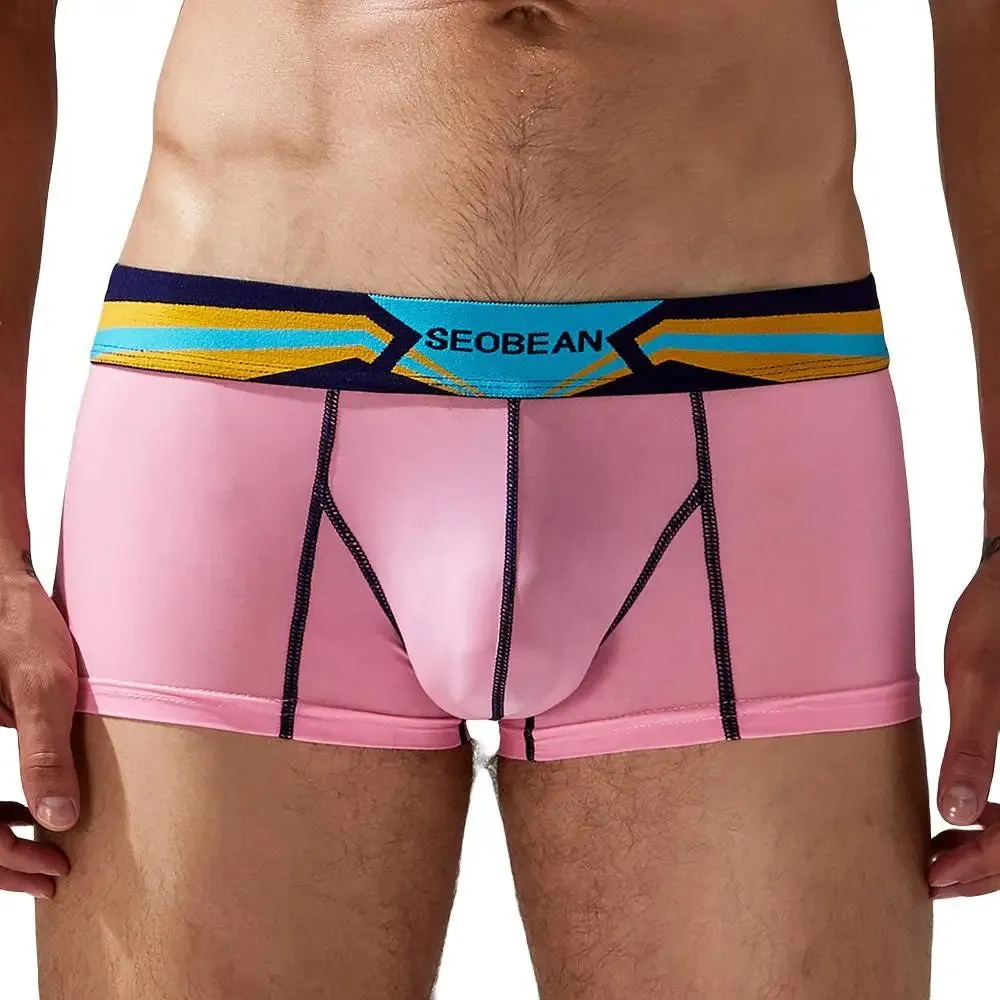 #PB Mens Boxers Ice Silk Breathable Underpants