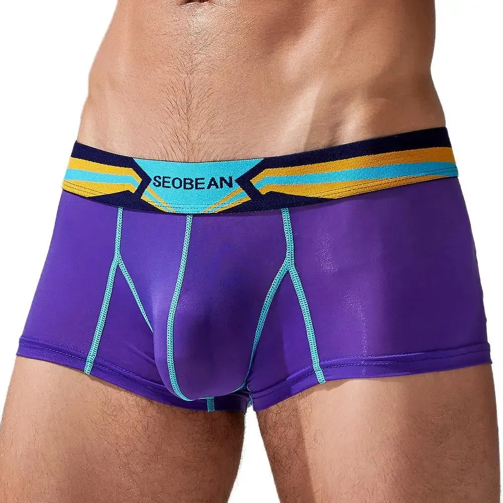 #PB Mens Boxers Ice Silk Breathable Underpants