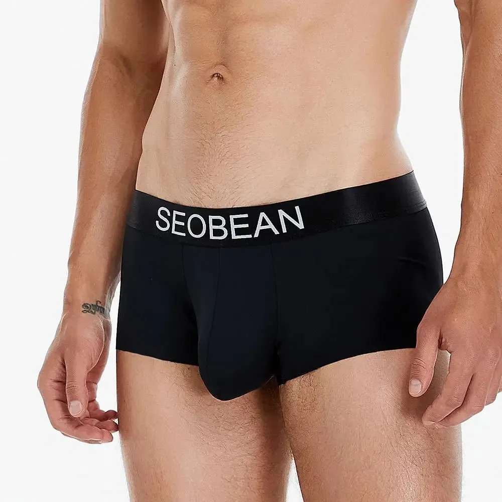 #PB Men's Boxers Ice Silk Cool Breathable Underwear Boxer Shorts