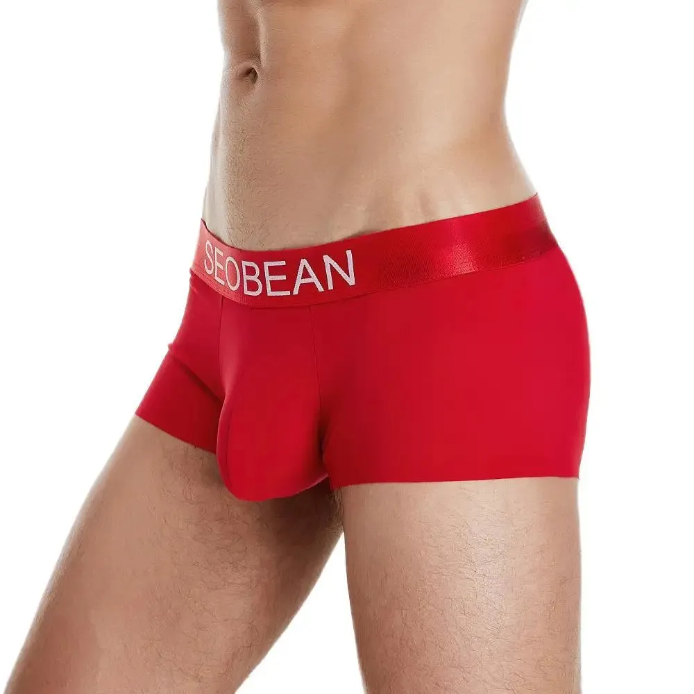 #PB Men's Boxers Ice Silk Cool Breathable Underwear Boxer Shorts