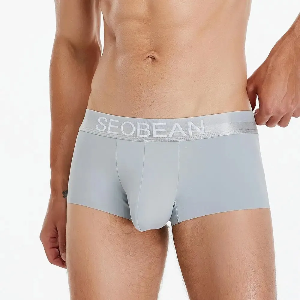 #PB Men's Boxers Ice Silk Cool Breathable Underwear Boxer Shorts