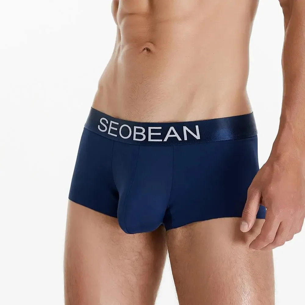 #PB Men's Boxers Ice Silk Cool Breathable Underwear Boxer Shorts